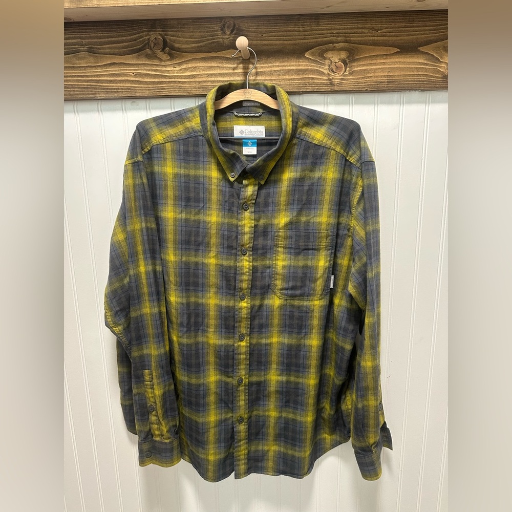 Columbia Long Sleeve Button Down Mens Size XXL Plaid Outdoors Gorpcore granola